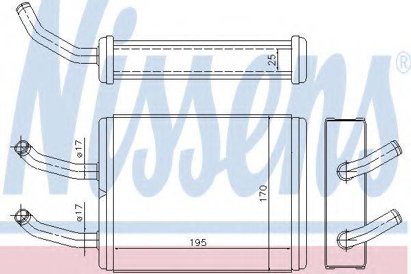 Теплообменник, отопление салона 77511 NISSENS