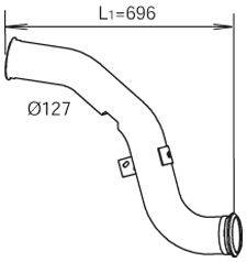 Труба выхлопного газа 21287 DINEX