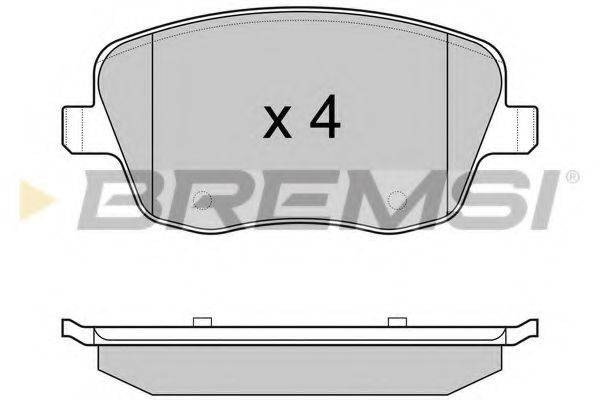Комплект тормозных колодок, дисковый тормоз BP2973 BREMSI
