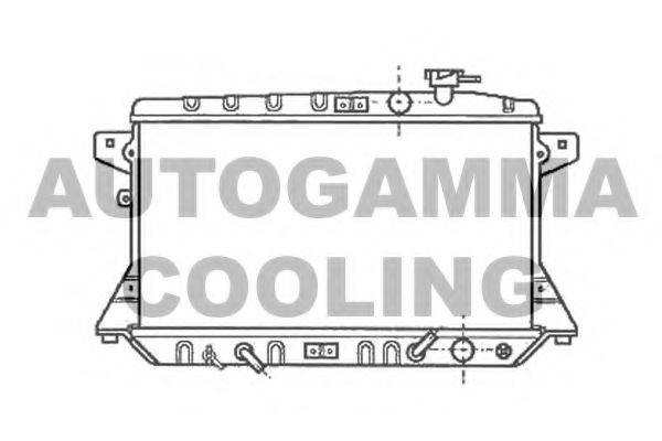 Радиатор, охлаждение двигателя 102117 AUTOGAMMA