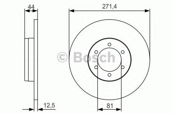 Тормозной диск передний 0 986 479 R03 BOSCH