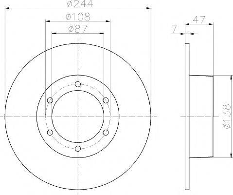 Тормозной диск 8DD 355 100-281 HELLA PAGID