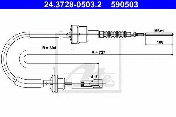 Трос, управление сцеплением GCC1145 TRW