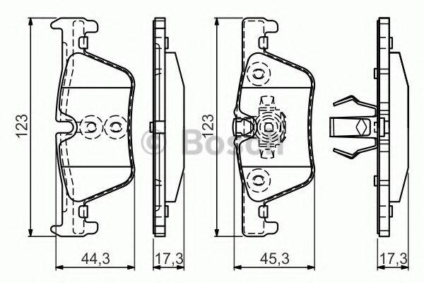 Комплект тормозных колодок, дисковый тормоз 0 986 494 554 BOSCH