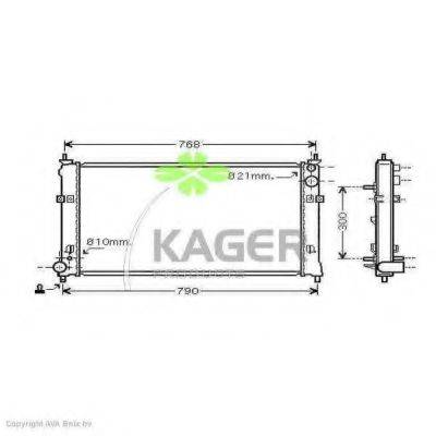 Радиатор, охлаждение двигателя 31-2617 KAGER
