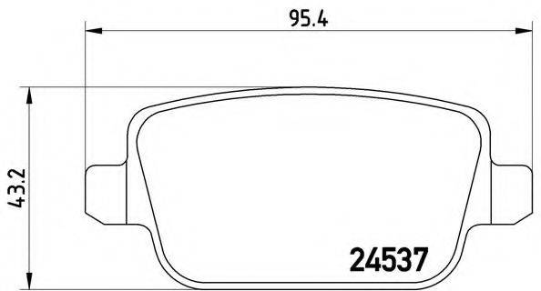 Комплект тормозных колодок, дисковый тормоз P 44 016 BREMBO