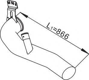 Труба выхлопного газа 68715 DINEX