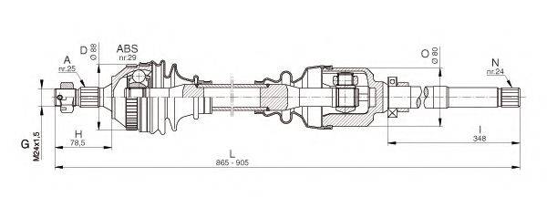 Приводной вал DRS6331.00 OPEN PARTS