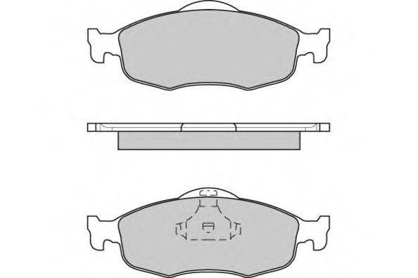 Комплект тормозных колодок, дисковый тормоз 12-0592 E.T.F.
