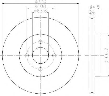 Тормозной диск MDC1559 MINTEX