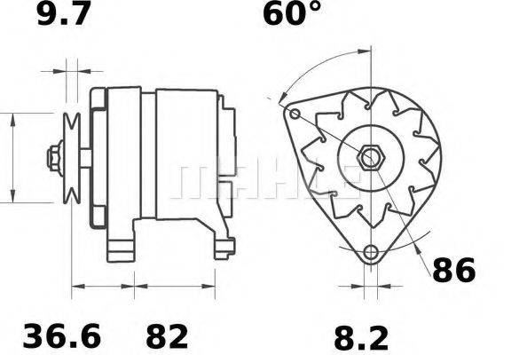 Генератор MG 241 MAHLE ORIGINAL