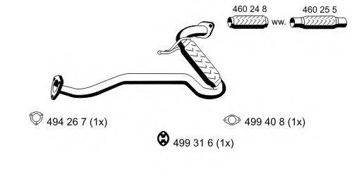 Труба выхлопного газа 330459 ERNST