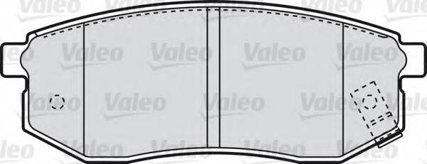 Комплект тормозных колодок, дисковый тормоз 598866 VALEO