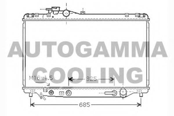 Радиатор, охлаждение двигателя 104383 AUTOGAMMA