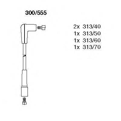Комплект проводов зажигания 300/555 BREMI