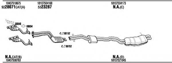 Система выпуска ОГ BWH15451A WALKER