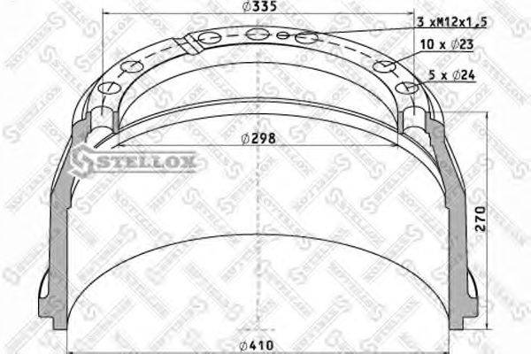 Тормозный барабан 85-00103-SX STELLOX