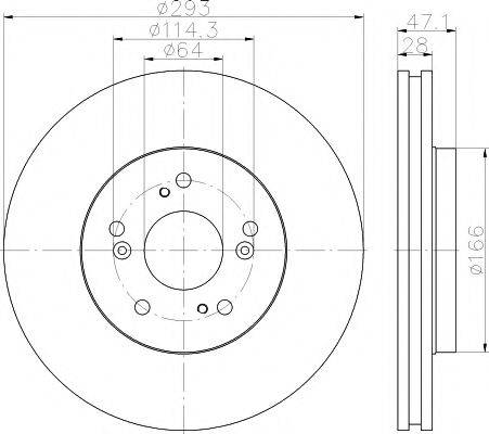 Тормозной диск 8DD 355 115-941 HELLA PAGID