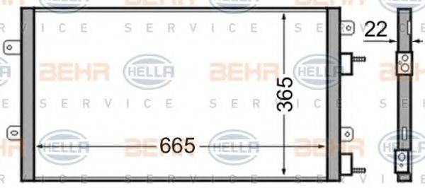 Конденсатор, кондиционер 8FC 351 305-101 HELLA