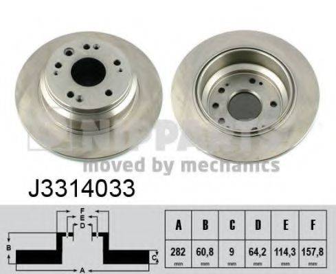 Тормозной диск J3314033 NIPPARTS