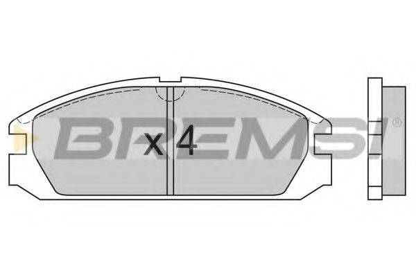 Комплект тормозных колодок, дисковый тормоз BP2503 BREMSI