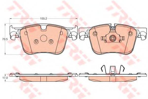 Комплект тормозных колодок, дисковый тормоз GDB2035 TRW