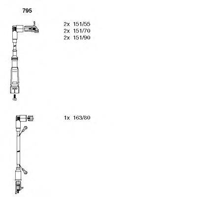 Комплект проводов зажигания 795 BREMI