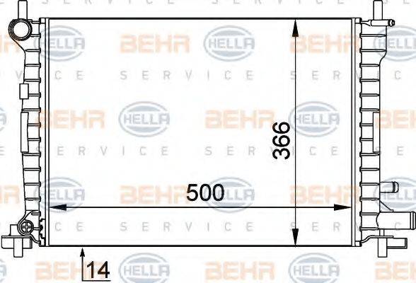 Радиатор, охлаждение двигателя 350213711003 MAGNETI MARELLI