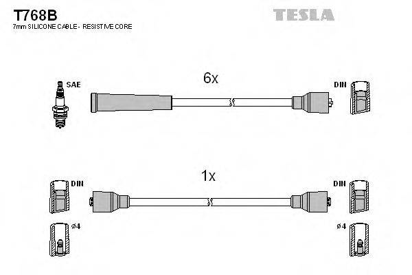 Комплект проводов зажигания T768B TESLA