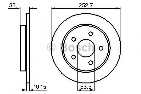 Тормозной диск 0 986 478 196 BOSCH