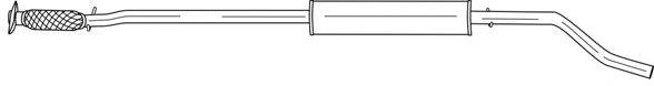 Средний глушитель выхлопных газов SG12487 AKS DASIS