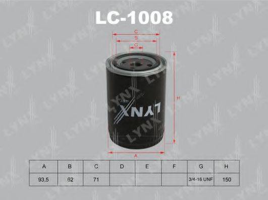 Фильтр масляный LC-1008 LYNXauto