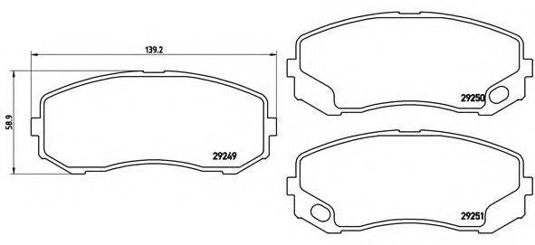 Комплект тормозных колодок P 54 043 BREMBO