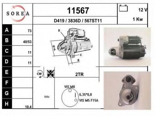 Стартер 11567 EAI