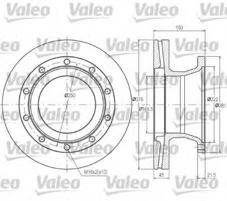 Тормозной диск 187021 VALEO