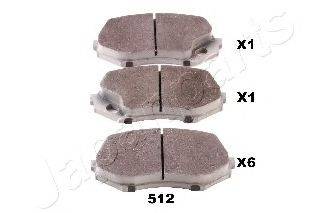 Комплект тормозных колодок PA-512AF JAPANPARTS