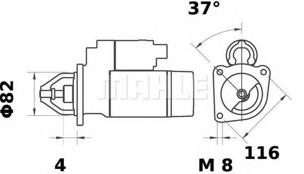 Стартер MS 453 MAHLE ORIGINAL