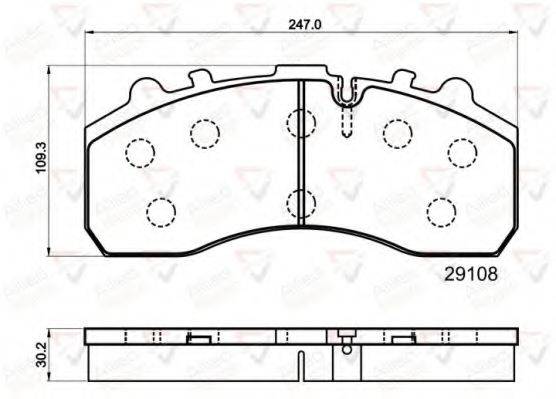 Комплект тормозных колодок, дисковый тормоз ACV042HD COMLINE