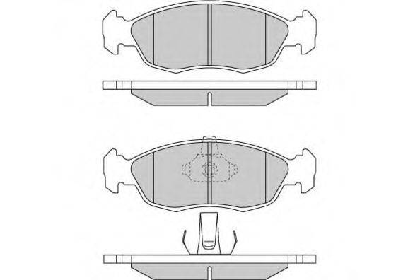 Комплект тормозных колодок, дисковый тормоз 12-0729 E.T.F.