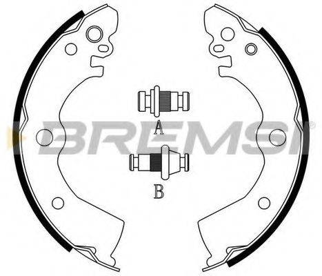 Комплект тормозных колодок GF0851 BREMSI