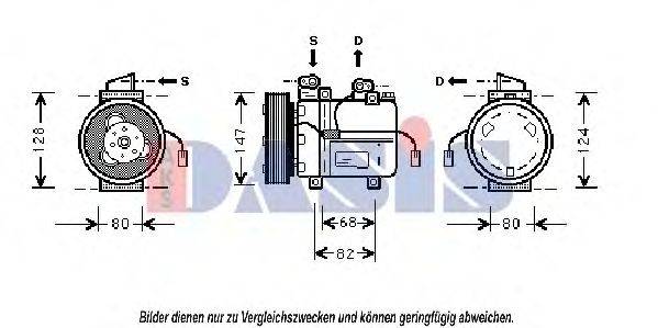 Компрессор, кондиционер 850727N AKS DASIS