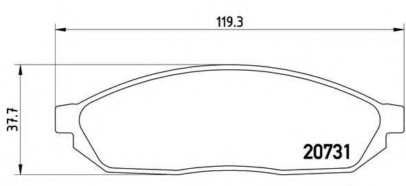 Комплект тормозных колодок, дисковый тормоз P 59 007 BREMBO