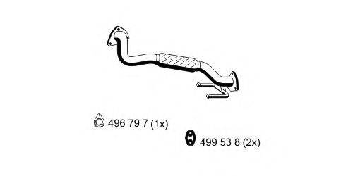 Труба выхлопного газа 105484 ERNST
