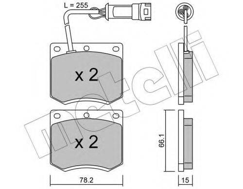 Комплект тормозных колодок, дисковый тормоз 22-0023-1 METELLI