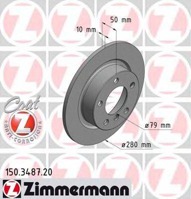 Тормозной диск 150.3487.20 ZIMMERMANN