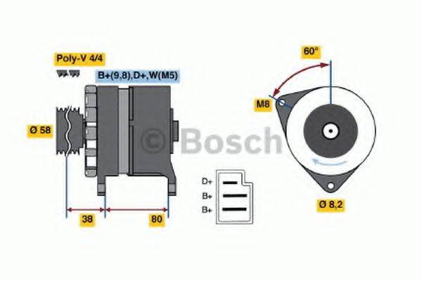 Генератор 0 986 039 711 BOSCH