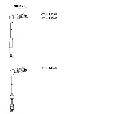 Комплект проводов зажигания 300/568 BREMI