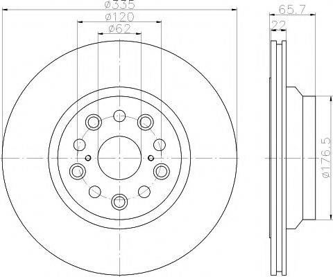 Тормозной диск MDC2271R MINTEX