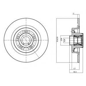 Тормозной диск BG9027RS DELPHI