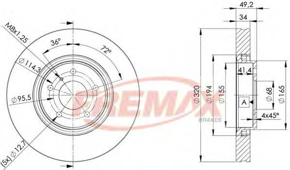 BD-4204 FREMAX Тормозной диск BD-4204 FREMAX
